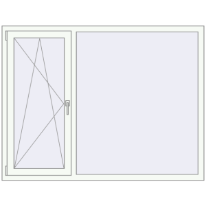 Cumpără Ferestre 1700x1300 mm BASE REHAU EURO 60 RAL 9016 Traffic white two-sided