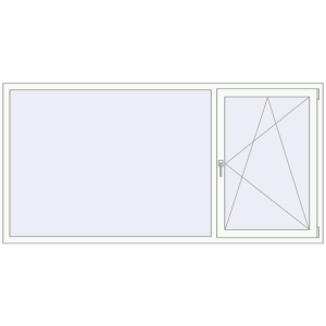 Cumpără Ferestre 2360x1180 mm ALU STANDARD 72 RAL 9016 Traffic white two-sided