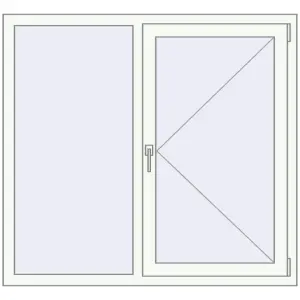 Cumpără Ferestre 1300x1200 mm OPTIMUM REHAU EURO 70 RAL 9016 Traffic white two-sided