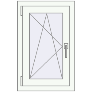 fereastră 500x800 - REHAU EURO-DESIGN 70 . Vedere din interior Cumpără Ferestre 500x800 mm OPTIMUM REHAU EURO 70 RAL 9016 Traffic white two-sided