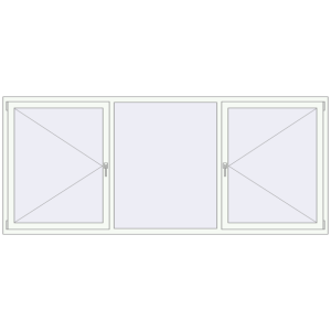 Cumpără Ferestre 2890x1220 mm OPTIMUM REHAU EURO 70 RAL 9016 Traffic white two-sided