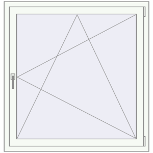 fereastră 1200x1200 - REHAU SYNEGO MD . Vedere din interior Cumpără Ferestre 1200x1200 mm ENERGY-SAVING REHAU SYNEGO MD RAL 9016 Traffic white two-sided