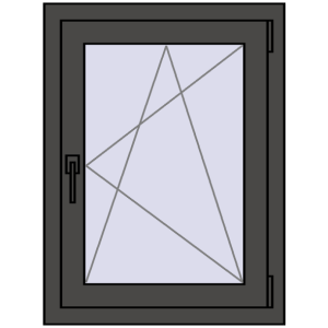 Cumpără Ferestre 600x800 mm BASE REHAU EURO 60 BASALT_GREY two-sided