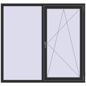 fereastră 1600x1500 - REHAU EURO-DESIGN 70 . Vedere din interior Cumpără Ferestre 1600x1500 mm OPTIMUM REHAU EURO 70 ANTHRACITE_GREY_GLATT two-sided