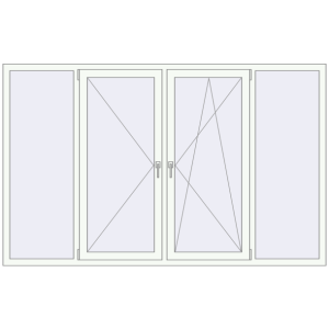 Cumpără Ferestre 2400x1500 mm OPTIMUM REHAU EURO 70 RAL 9016 Traffic white two-sided