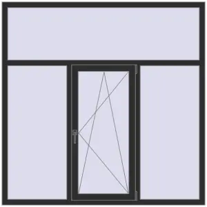 Cumpără Ferestre 1800x1800 mm REHAU BRILLANT DESIGN BLACK_STRUCTURAL two-sided
