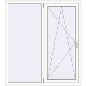 fereastră 1400x1500 - REHAU EURO-DESIGN 70 . Vedere din interior Cumpără Ferestre 1400x1500 mm OPTIMUM REHAU EURO 70 RAL 9016 Traffic white two-sided