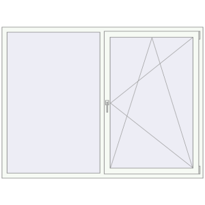 Cumpără Ferestre 2000x1500 mm BASE REHAU EURO 60 RAL 9016 Traffic white two-sided