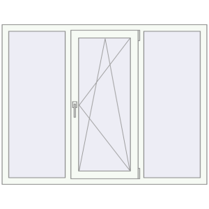 Cumpără Ferestre 1540x1200 mm REHAU BRILLANT DESIGN RAL 9016 Traffic white two-sided