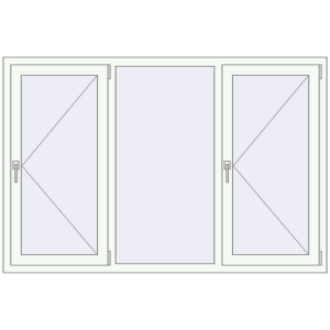 Cumpără Ferestre 1800x1200 mm BASE REHAU EURO 60 RAL 9016 Traffic white two-sided