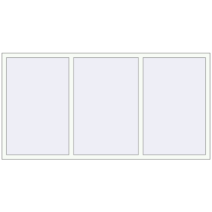 Cumpără Ferestre 2250x1150 mm BASE REHAU EURO 60 RAL 9016 Traffic white two-sided