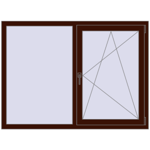 fereastră 1500x1100 - REHAU ART EVOLUTION . Vedere din interior Cumpără Ferestre 1500x1100 mm REHAU ARTEVO BLACK_CHERRY two-sided