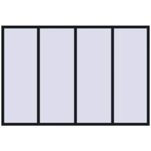 Cumpără Ferestre 2700x1820 mm OPTIMUM REHAU EURO 70 BLACK_COOL_110L-2 two-sided