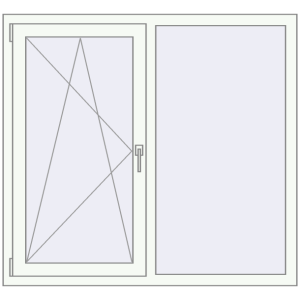 fereastră 1300x1200 - REHAU EURO-DESIGN 70 . Vedere din interior Cumpără Ferestre 1300x1200 mm OPTIMUM REHAU EURO 70 RAL 9016 Traffic white two-sided
