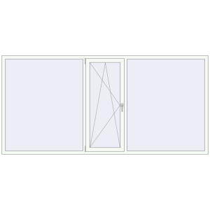 fereastră 3030x1450 - REHAU SYNEGO MD . Vedere din interior Cumpără Ferestre 3030x1450 mm ENERGY-SAVING REHAU SYNEGO MD RAL 9016 Traffic white two-sided