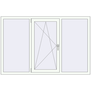 Cumpără Ferestre 1800x1170 mm OPTIMUM REHAU EURO 70 RAL 9016 Traffic white two-sided