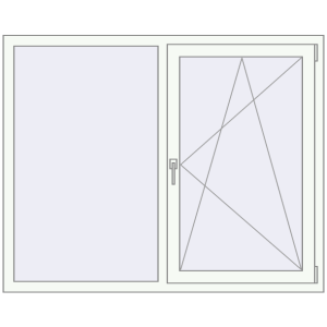 Cumpără Ferestre 1540x1200 mm ENERGY-SAVING REHAU SYNEGO MD RAL 9016 Traffic white two-sided