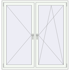 Cumpără Ferestre 1500x1500 mm BASE REHAU EURO 60 RAL 9016 Traffic white two-sided