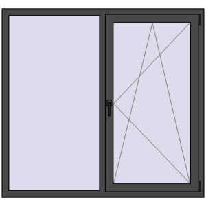 Cumpără Ferestre 1500x1400 mm OPTIMUM REHAU EURO 70 BASALT_GREY two-sided