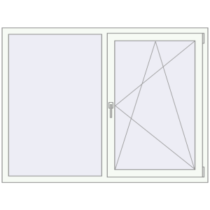 Cumpără Ferestre 1600x1200 mm REHAU BRILLANT DESIGN RAL 9016 Traffic white two-sided