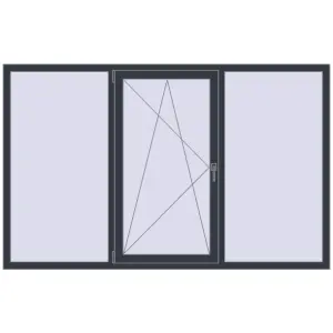 fereastră 2200x1380 - REHAU SYNEGO MD . Vedere din interior Cumpără Ferestre 2200x1380 mm ENERGY-SAVING REHAU SYNEGO MD ANTHRACITE_GREY_STRUKTURAL two-sided