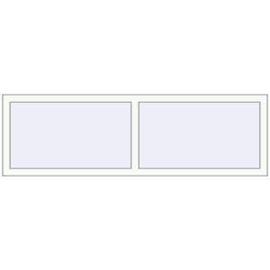 Cumpără Ferestre 1800x550 mm BASE REHAU EURO 60 RAL 9016 Traffic white two-sided