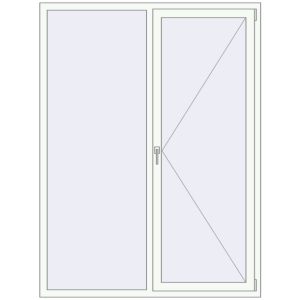 Cumpără Ferestre 1500x2000 mm ENERGY-SAVING REHAU SYNEGO MD RAL 9016 Traffic white two-sided