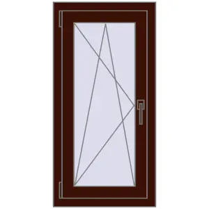 Cumpără Ferestre 500x1000 mm REHAU BRILLANT DESIGN BLACK_CHERRY two-sided