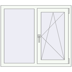 Cumpără Ferestre 1100x880 mm BASE REHAU EURO 60 RAL 9016 Traffic white two-sided