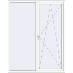 Cumpără Ferestre 1580x1989 mm BASE REHAU EURO 60 RAL 9016 Traffic white two-sided