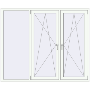 Cumpără Ferestre 1800x1500 mm OPTIMUM REHAU EURO 70 RAL 9016 Traffic white two-sided