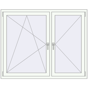 Cumpără Ferestre 1500x1200 mm REHAU BRILLANT DESIGN RAL 9016 Traffic white two-sided