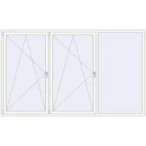 Cumpără Ferestre 3000x1800 mm OPTIMUM REHAU EURO 70 RAL 9016 Traffic white two-sided