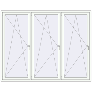 Cumpără Ferestre 2300x1800 mm ENERGY-SAVING REHAU SYNEGO MD RAL 9016 Traffic white two-sided