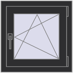 fereastră 550x550 - REHAU EURO-DESIGN 70 . Vedere din interior Cumpără Ferestre 550x550 mm OPTIMUM REHAU EURO 70 ANTHRACITE_GREY_GLATT two-sided