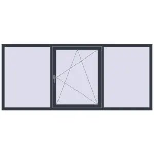 fereastră 2500x1100 - REHAU SYNEGO MD . Vedere din interior Cumpără Ferestre 2500x1100 mm ENERGY-SAVING REHAU SYNEGO MD ANTHRACITE_GREY_STRUKTURAL two-sided