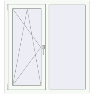 Cumpără Ferestre 1100x1200 mm ENERGY-SAVING REHAU SYNEGO MD RAL 9016 Traffic white two-sided
