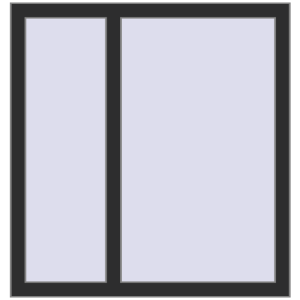 Cumpără Ferestre 950x1000 mm ENERGY-SAVING REHAU SYNEGO MD BLACK_STRUCTURAL two-sided