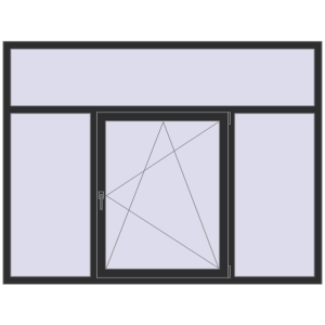 Cumpără Ferestre 2100x1600 mm OPTIMUM REHAU EURO 70 ANTHRACITE_GREY_GLATT two-sided