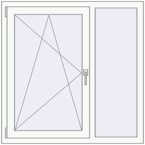 Cumpără Ferestre 1100x1100 mm REHAU BRILLANT DESIGN RAL 9016 Traffic white two-sided