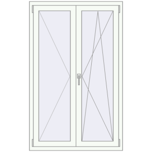 Cumpără Ferestre 1000x1600 mm OPTIMUM REHAU EURO 70 RAL 9016 Traffic white two-sided