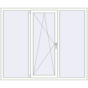Cumpără Ferestre 1800x1500 mm OPTIMUM REHAU EURO 70 RAL 9016 Traffic white two-sided
