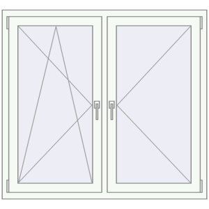 fereastră 1300x1200 - REHAU EURO-DESIGN 70 . Vedere din interior Cumpără Ferestre 1300x1200 mm OPTIMUM REHAU EURO 70 RAL 9016 Traffic white two-sided