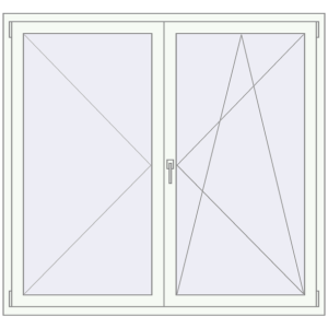 Cumpără Ferestre 1600x1500 mm OPTIMUM REHAU EURO 70 RAL 9016 Traffic white two-sided