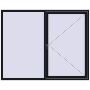 Cumpără Ferestre 2000x1600 mm OPTIMUM REHAU EURO 70 BLACK_COOL_110L-2 two-sided