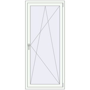 Cumpără Ferestre 750x1800 mm ENERGY-SAVING REHAU SYNEGO MD RAL 9016 Traffic white two-sided