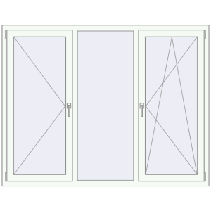 Cumpără Ferestre 1800x1400 mm OPTIMUM REHAU EURO 70 RAL 9016 Traffic white two-sided