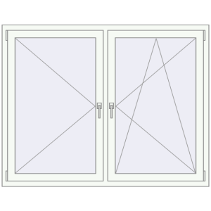 fereastră 1600x1250 - REHAU EURO-DESIGN 70 . Vedere din interior Cumpără Ferestre 1600x1250 mm OPTIMUM REHAU EURO 70 RAL 9016 Traffic white two-sided