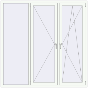 Cumpără Ferestre 1800x1800 mm BASE REHAU EURO 60 RAL 9016 Traffic white two-sided
