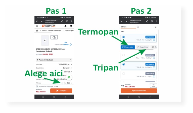 Geam termopan sau tripan?